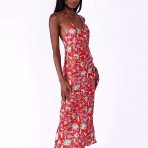 RESA Cruz Slip Floral Red Maxi Dress in Baja